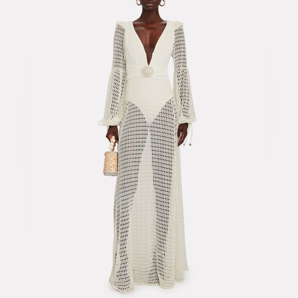 PatBO Plunge Maxi Beach Dress